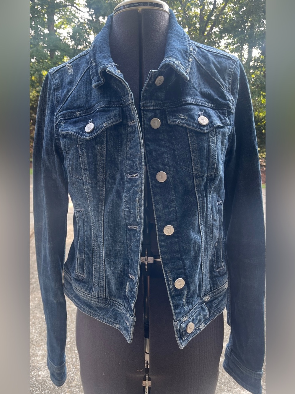 Pilcro And The Letter Press Anthropologie Cropped Denim Jacket Sz M